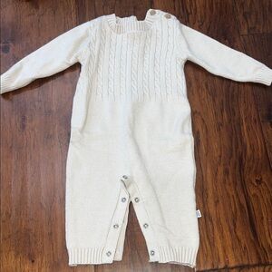 Cozy Cream Cable Knit Kids One Piece